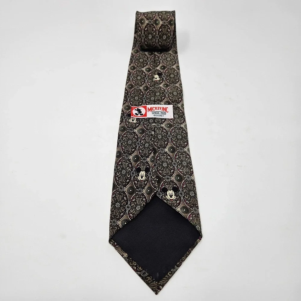 Vintage Disney Mickey Mouse Tie Multicolor Geometric‎ Medallion